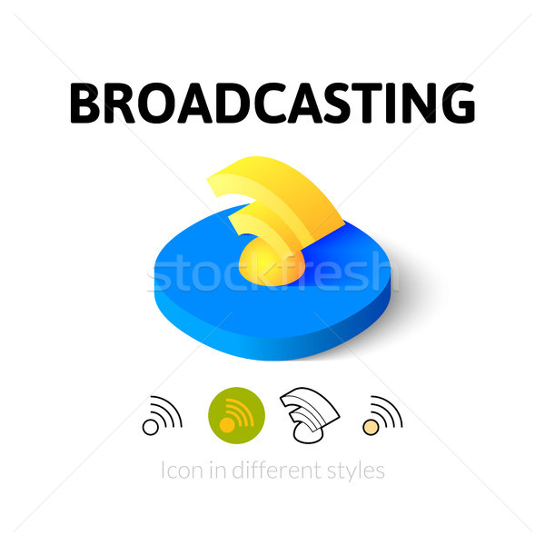 Broadcasting icon in different style Stock photo © sidmay