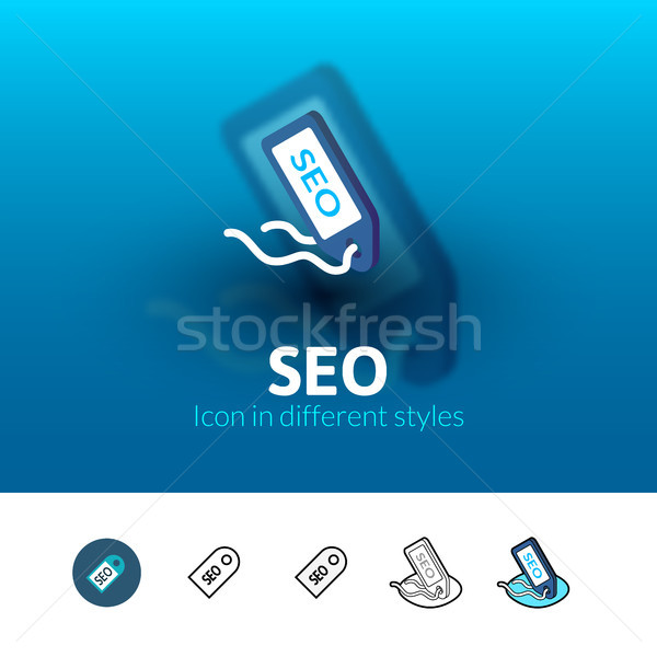 SEO - search engine optimization icon in different style Stock photo © sidmay