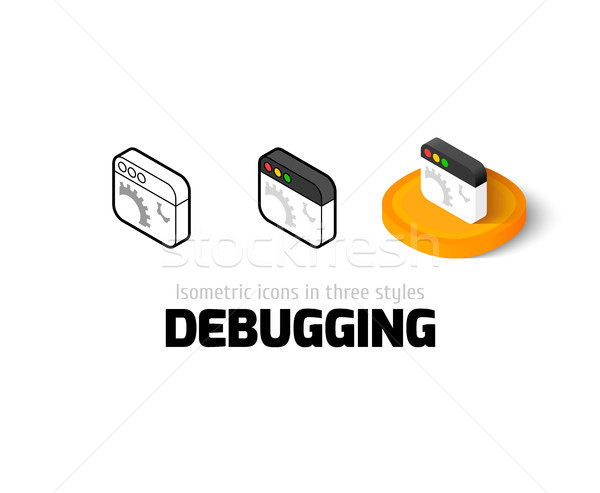 Debugging icon in different style Stock photo © sidmay