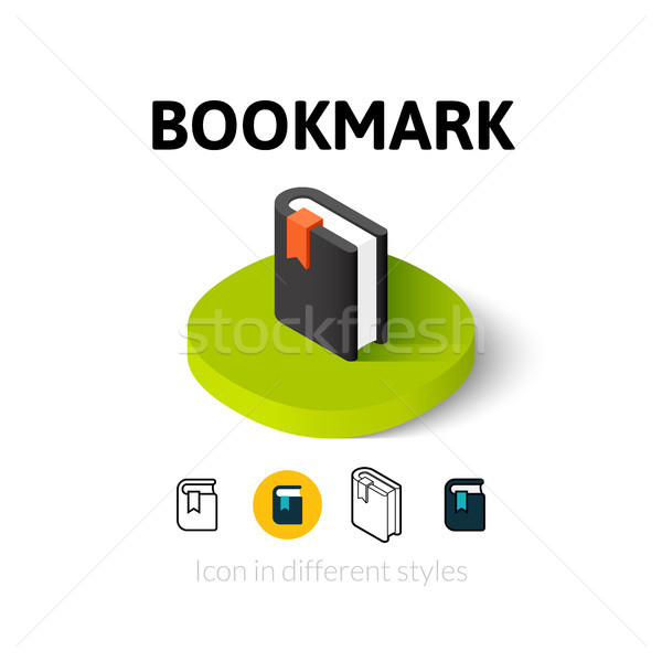 Bookmark icon in different style Stock photo © sidmay