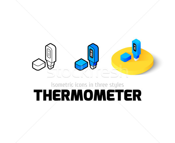 Thermomètre icône différent style vecteur symbole [[stock_photo]] © sidmay