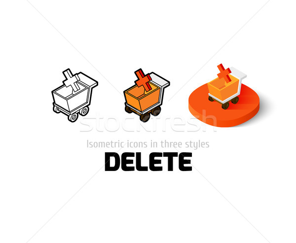 Delete icon in different style Stock photo © sidmay