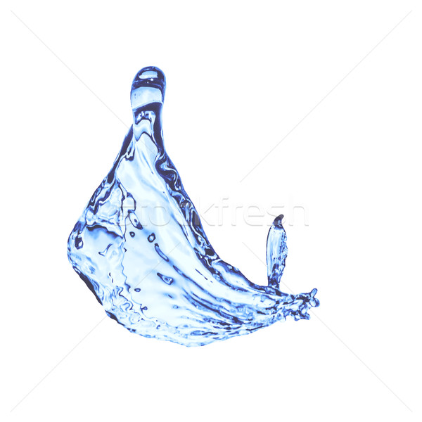 Stock photo: Blue water splash isolated on white