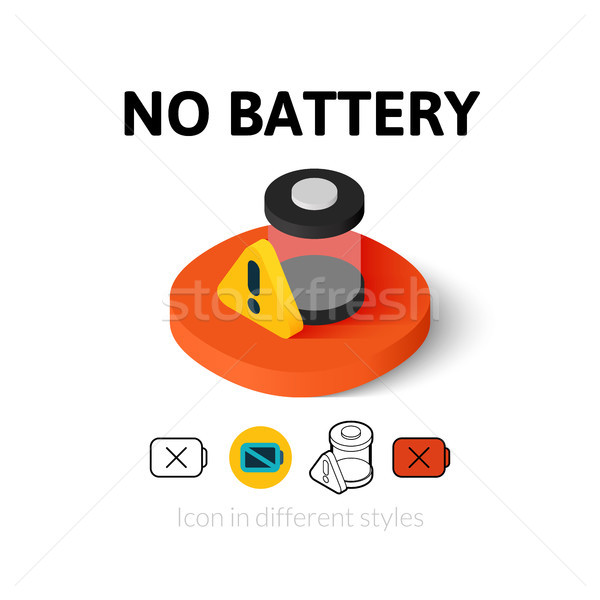 No battery icon in different style Stock photo © sidmay