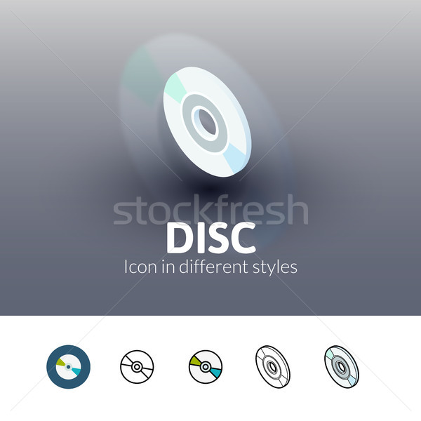 Disc icon in different style Stock photo © sidmay