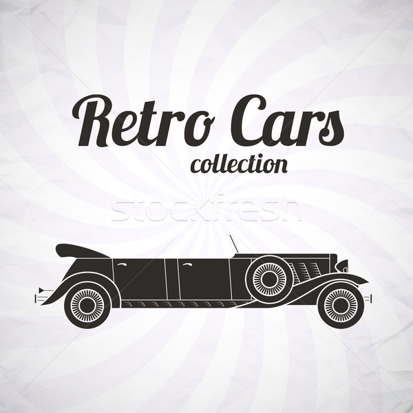 Retro limusine cabriolé carro vintage coleção Foto stock © sidmay