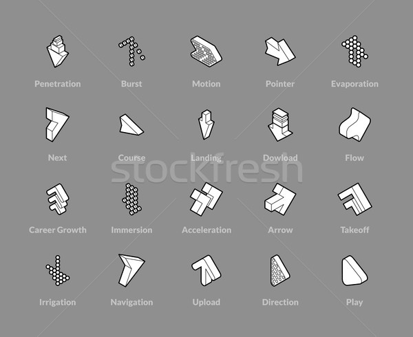 Izometrik simgeler 3D piktogramlar Stok fotoğraf © sidmay