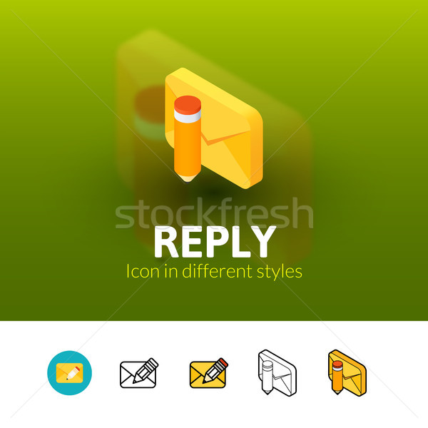 Reply icon in different style Stock photo © sidmay