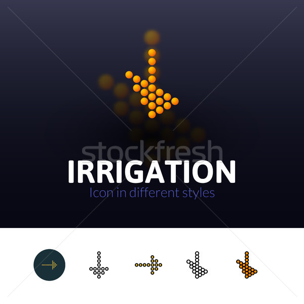 Irrigatie icon verschillend stijl kleur vector Stockfoto © sidmay