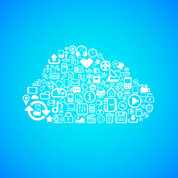 Computer cloud icon Stock photo © sidmay