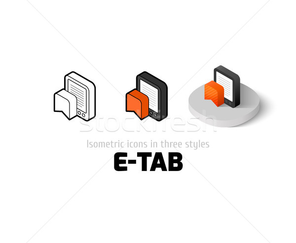 Stock photo: E-Tab icon in different style