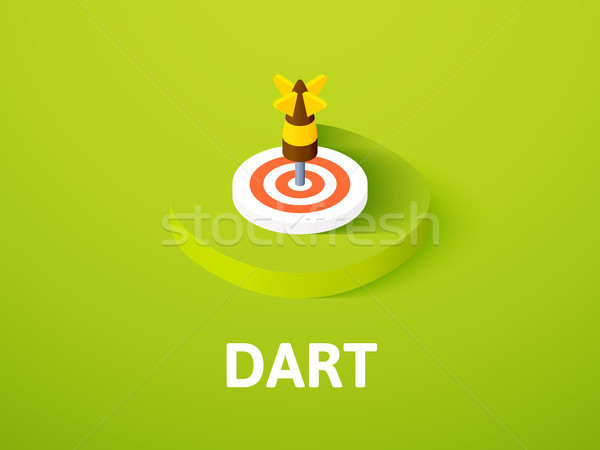 Dart isometric icon, isolated on color background Stock photo © sidmay