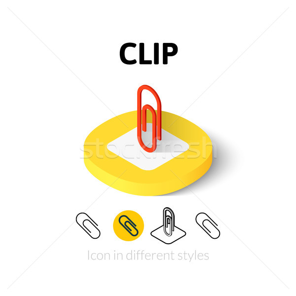 Clip icon in different style Stock photo © sidmay