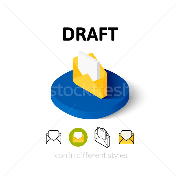 Draft icon in different style Stock photo © sidmay