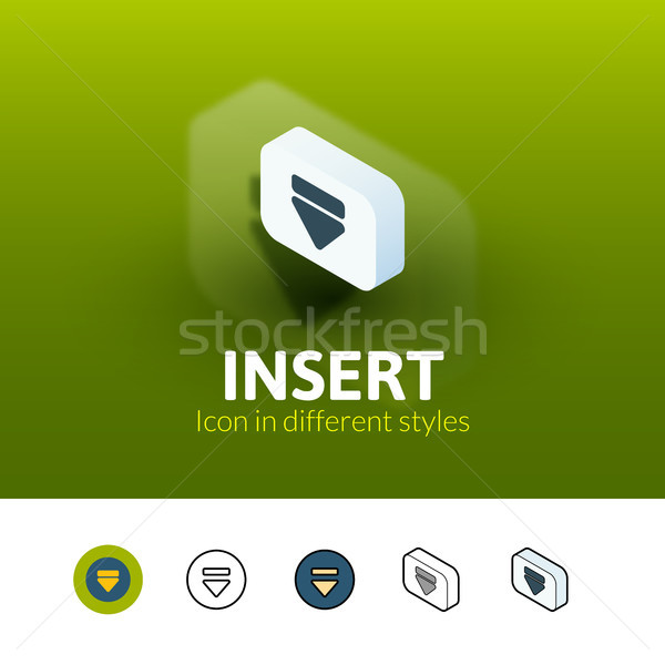 Stock photo: Insert icon in different style