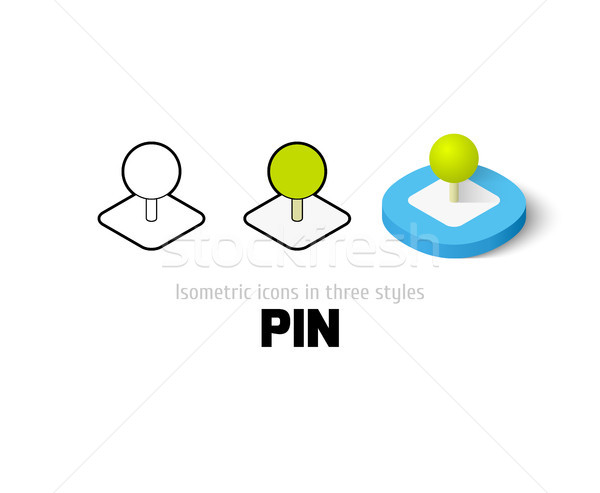 Pin icon in different style Stock photo © sidmay