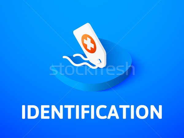 Identification isometric icon, isolated on color background Stock photo © sidmay