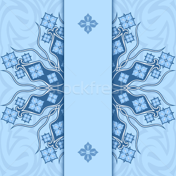 Tarjeta ornamento azul color textura luz Foto stock © Silanti