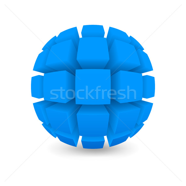 Divided blue sphere  Stock photo © Silanti
