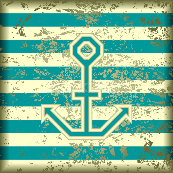 Anchor on a striped background Stock photo © Silanti