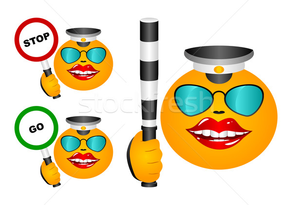Funny policeman. Stock photo © Silanti
