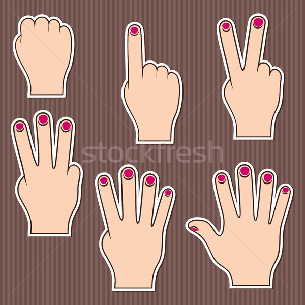 Fingers show numbers  Stock photo © Silanti