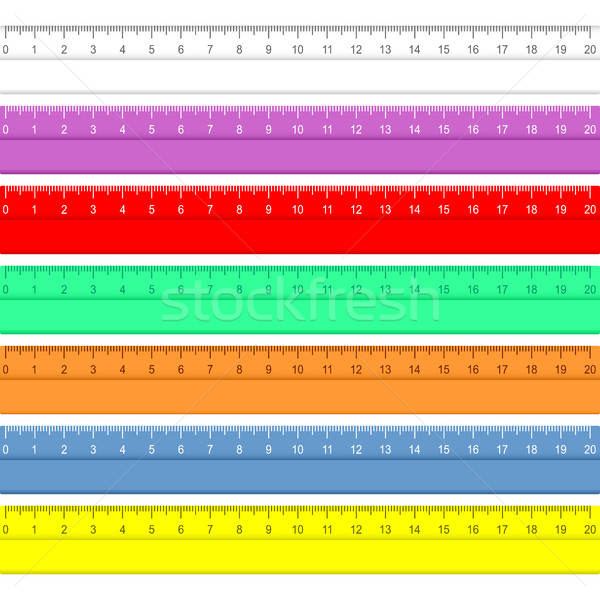 Set of multicolored rulers  Stock photo © Silanti