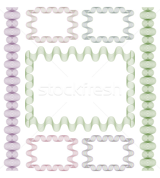 Stock photo: Set of guilloche frames.