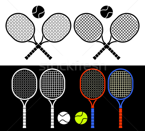 Stock fotó: Tenisz · golyók · űrlap · embléma · fehér · különböző