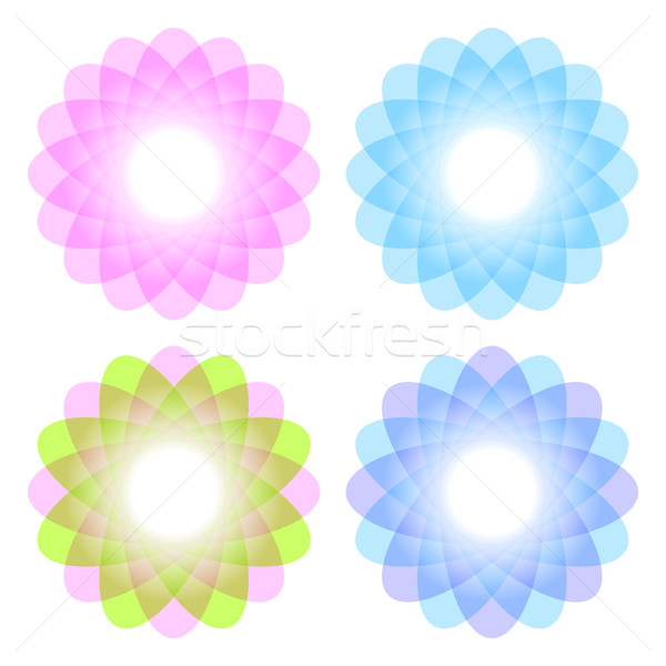 Decorativo color resumen transparente objetos blanco Foto stock © Silanti