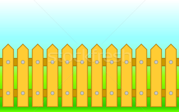 Stock photo: Wooden fence.