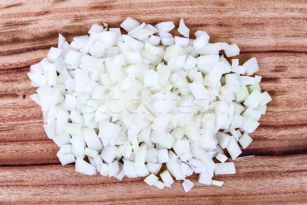 Freshly Diced White Onion Stock photo © silkenphotography