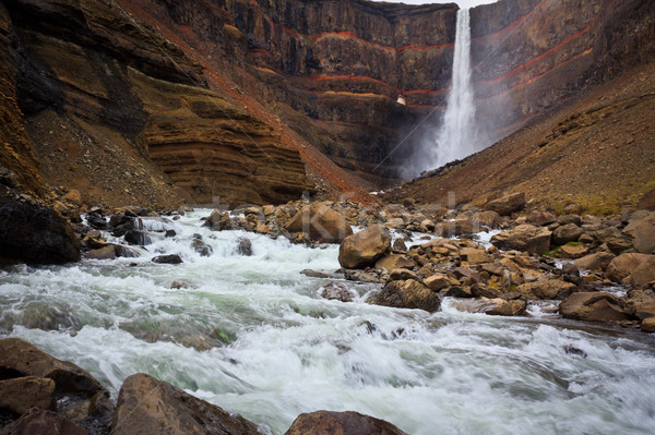 водопада Исландия горизонтальный третий пейзаж красоту Сток-фото © silkenphotography