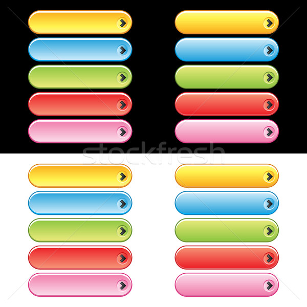 Teia plástico botão conjunto colorido Foto stock © simas2