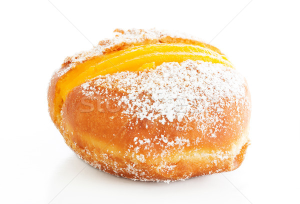 Berliner with egg creme over white and sugar Stock photo © simas2