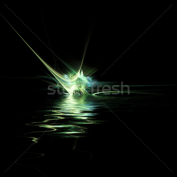 Fraktál gyönyörű izzó terv víz tükröződés Stock fotó © simas2