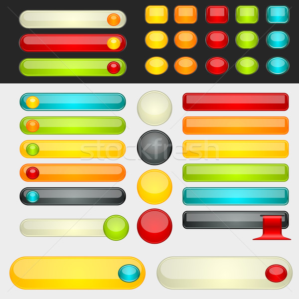 Shinny Colorful Web Buttons Stock photo © simas2