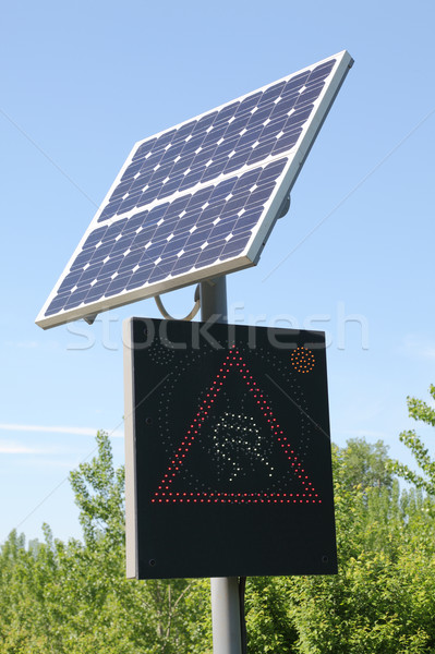 Signo senalización de la carretera cielo carretera energía Foto stock © simazoran