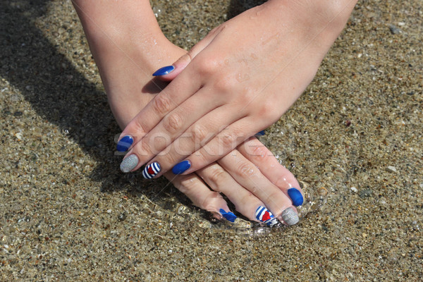 Beauty treatment of fingernails, manicure Stock photo © simazoran
