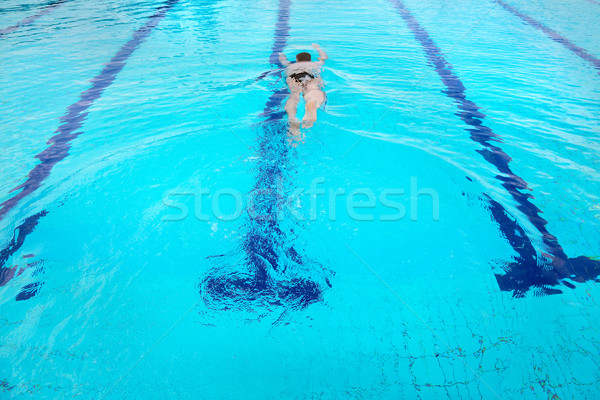 Stock photo: Man swimming in pool