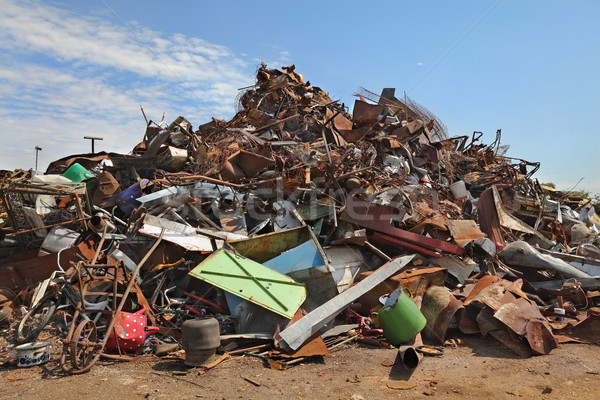 Recycling industry, heap of old metal Stock photo © simazoran