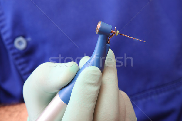 Dental dentista mão especial ferramenta Foto stock © simazoran