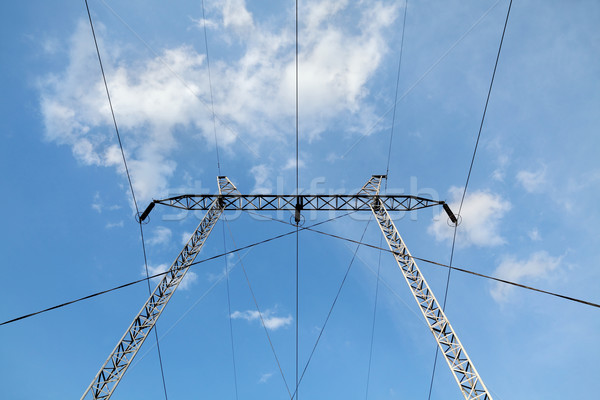 Industry high voltage electricity pylon Stock photo © simazoran