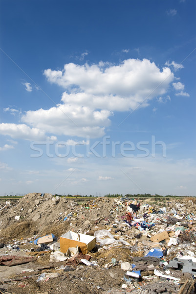 Contaminación diferente residuos cielo azul nubes cielo Foto stock © simazoran