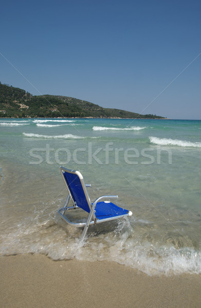 Silla aluminio agua playa naturaleza mar Foto stock © simazoran