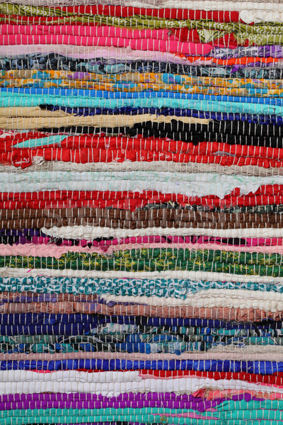 Recycling, handmade colorful ethnic retro rug Stock photo © simazoran