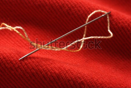 針 スレッド 赤 色 服 ストックフォト © simazoran