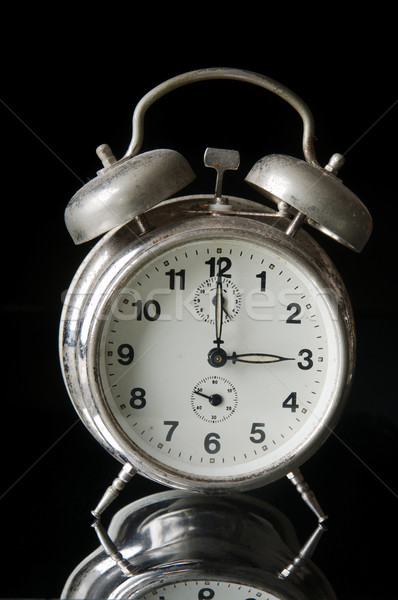 Starych zegar zakurzony metal czarny pierścień Zdjęcia stock © simazoran
