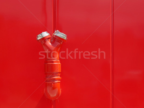 Stok fotoğraf: Kırmızı · yangın · duvar · yeni · Bina