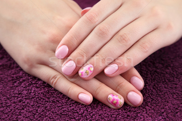 Beauty treatment of fingernails Stock photo © simazoran